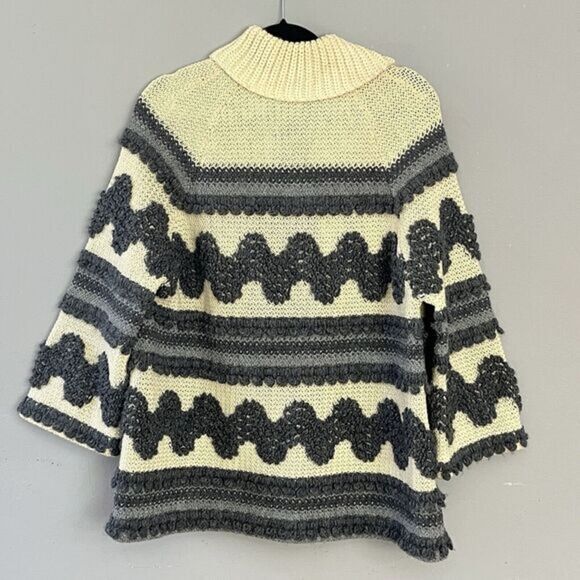 Kerrybrooke Sears Vtg. 100% Virgin Wool Cardigan Coat Jacket Texured Knit Size L - Picture 11 of 13